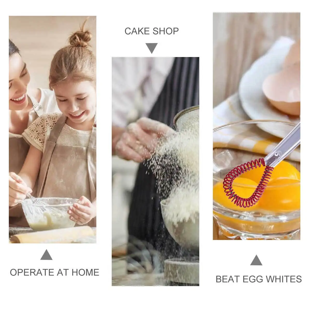 4pcs Stainless Steel Silicone Spring Manual Whisk Mixer For Cream Juice Honey Egg Baking Cooking Kitchen Tool Eggs
4pcs Stainless Steel Silicone Spring Manual Whisk Mixer For Cream Juice Honey Egg Baking Cooking Kitchen Tool Eggs