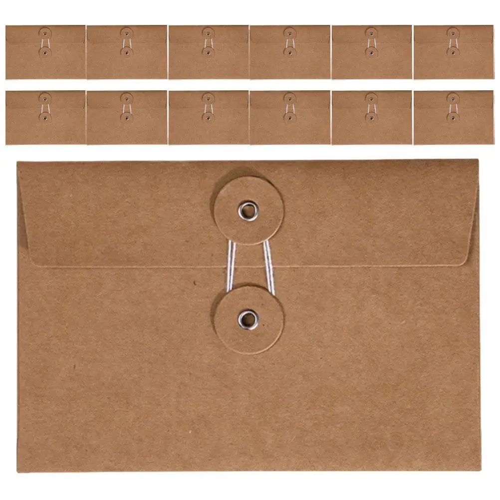 20 Pcs Paper Envelopes Office Storage Bags String Closure Document File Folders Organizer Reusable Brown Envelope
20 Pcs Paper Envelopes Office Storage Bags String Closure Document File Folders Organizer Reusable Brown Envelope