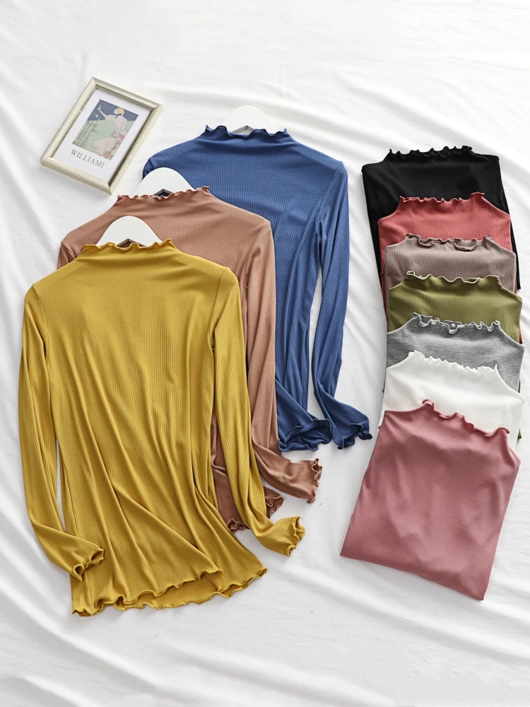 Autumn 2024 New Sle Women's Modal f High Collar Long Sve Thin Base irt Earloftheear Design Korean Commute Sle T-s...
Autumn 2024 New Sle Women's Modal f High Collar Long Sve Thin Base irt Earloftheear Design Korean Commute Sle T-s...