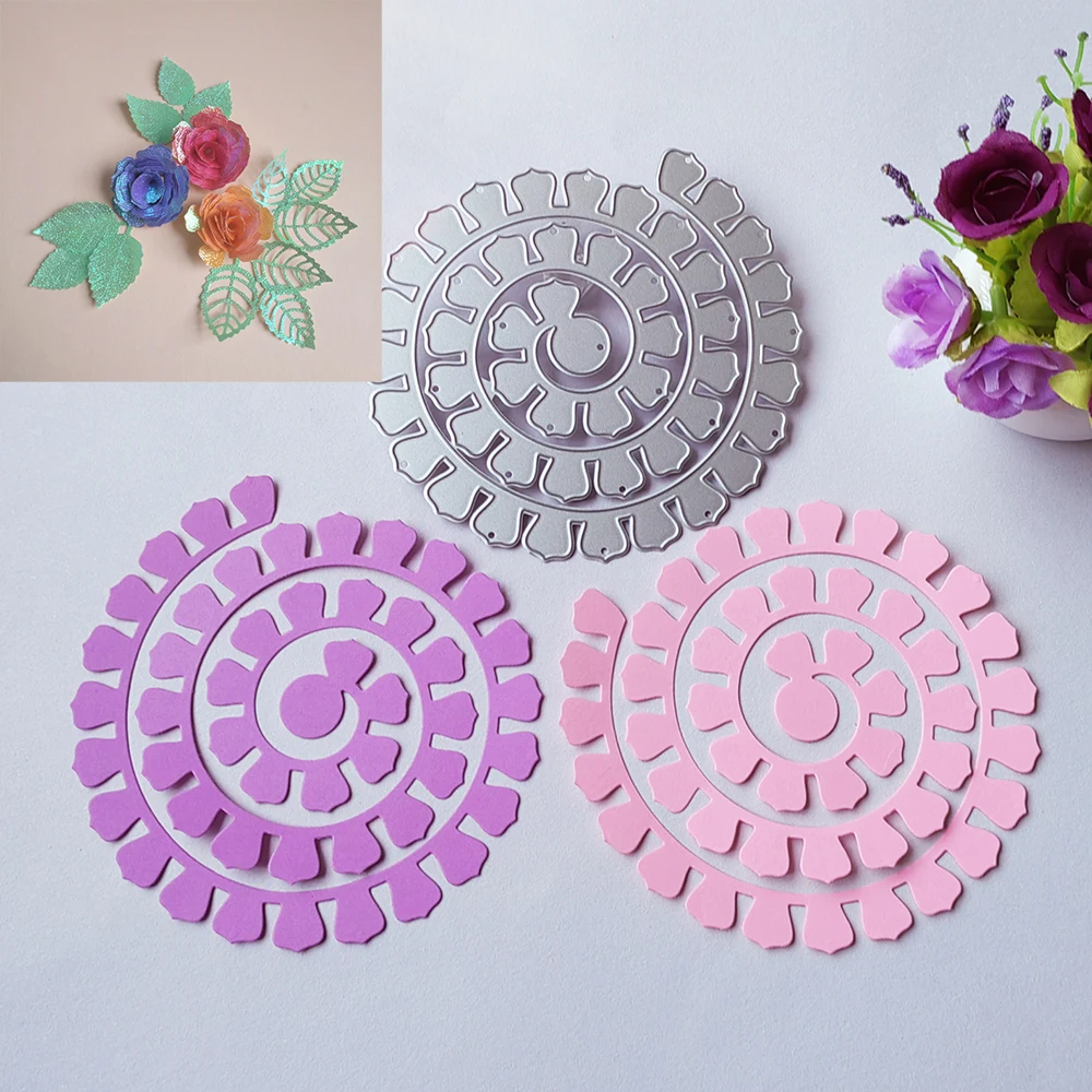New beautiful flowers, spiral flowers cutting dies scrapbook decoration embossed photo album decoration card making DIY crafts
New beautiful flowers, spiral flowers cutting dies scrapbook decoration embossed photo album decoration card making DIY crafts