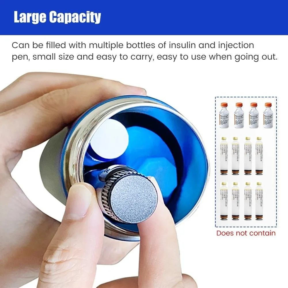 Stainless Steel Insulin Cooling Cup Large Capacity Thermal Insulated Insulin Cooler Medicine Box Waterproof with Pen Bag
Stainless Steel Insulin Cooling Cup Large Capacity Thermal Insulated Insulin Cooler Medicine Box Waterproof with Pen Bag