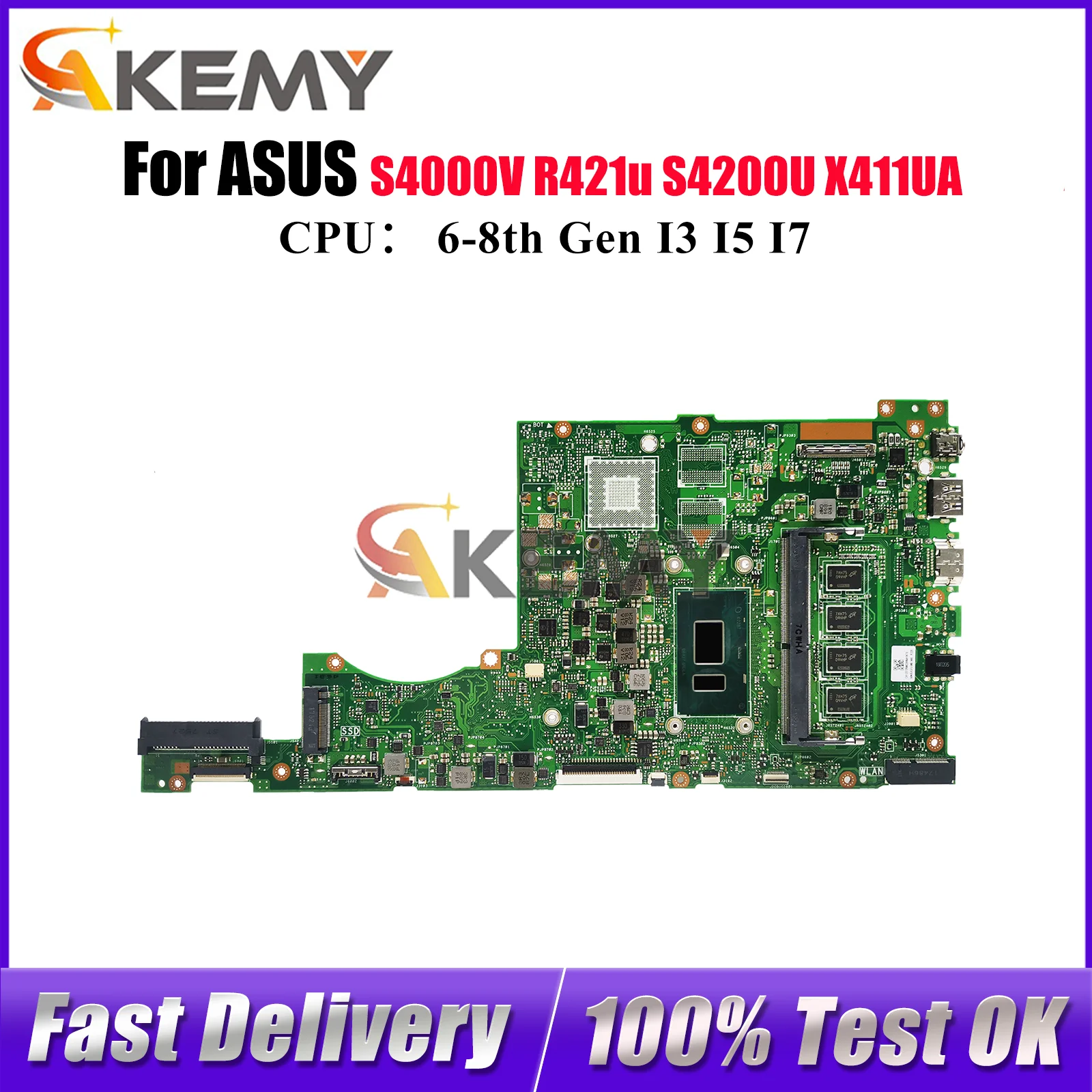 X411UA Материнская плата для ноутбука ASUS S4000V X411UF X411U X411UNV X411UV X411UQ S4200U X411UA r421u X411UN Материнская плата I3 I5 I7 CPU
X411UA Материнская плата для ноутбука ASUS S4000V X411UF X411U X411UNV X411UV X411UQ S4200U X411UA r421u X411UN Материнская плата I3 I5 I7 CPU