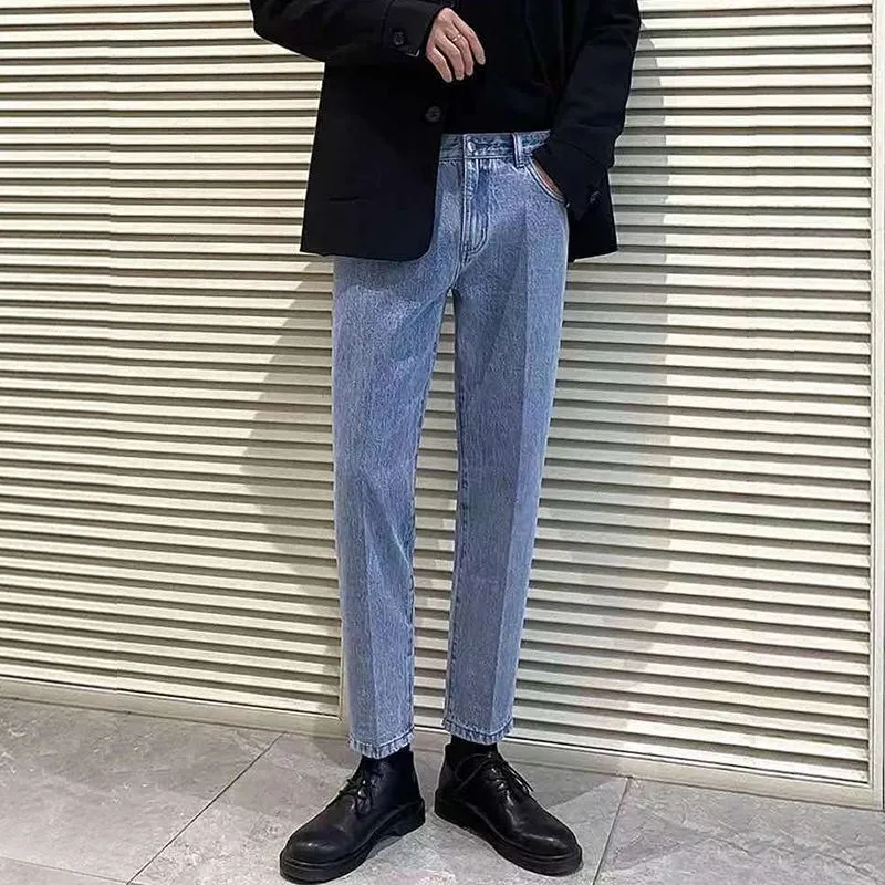 Loose Men's Jeans Straight Leg Nine-Piece Casual Trousers Spring New Sle Korean Version Faionable Wear Resistant
Loose Men's Jeans Straight Leg Nine-Piece Casual Trousers Spring New Sle Korean Version Faionable Wear Resistant