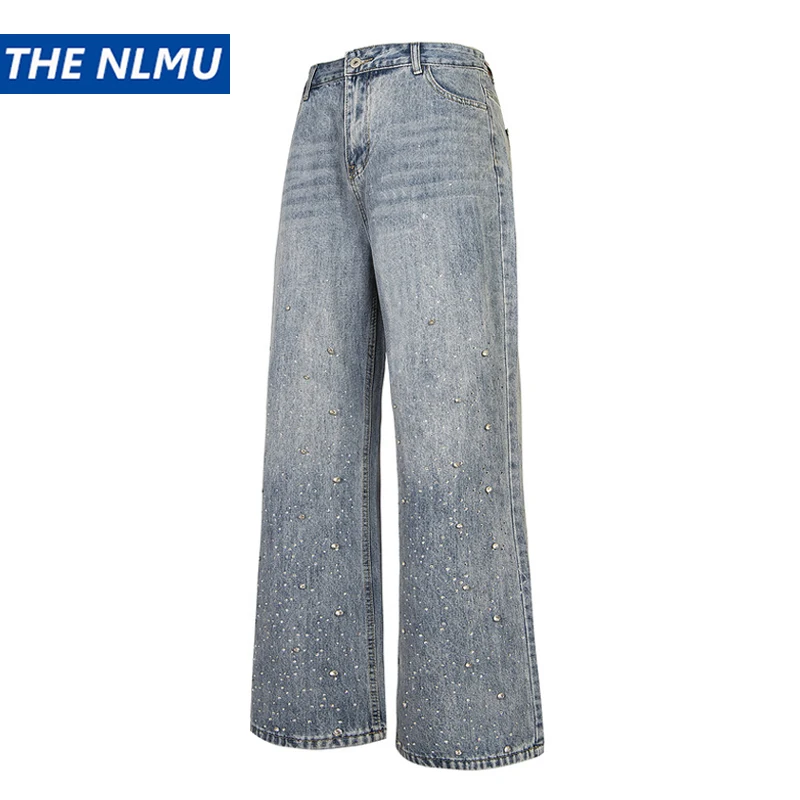 Rhinestone Washed Baggy Jeans Mens High Street Loose Straight Wide Leg Denim Pants Streetwear Men Trousers
Rhinestone Washed Baggy Jeans Mens High Street Loose Straight Wide Leg Denim Pants Streetwear Men Trousers