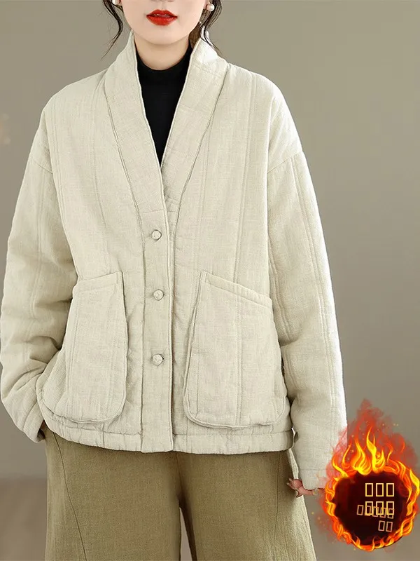 Женское зимнее хлопковое пальто Thiened Cotton Jaet, новое китайское национальное пальто с тепловым наполнителем, повседневное свободное длинное пальто V-ne
Женское зимнее хлопковое пальто Thiened Cotton Jaet, новое китайское национальное пальто с тепловым наполнителем, повседневное свободное длинное пальто V-ne