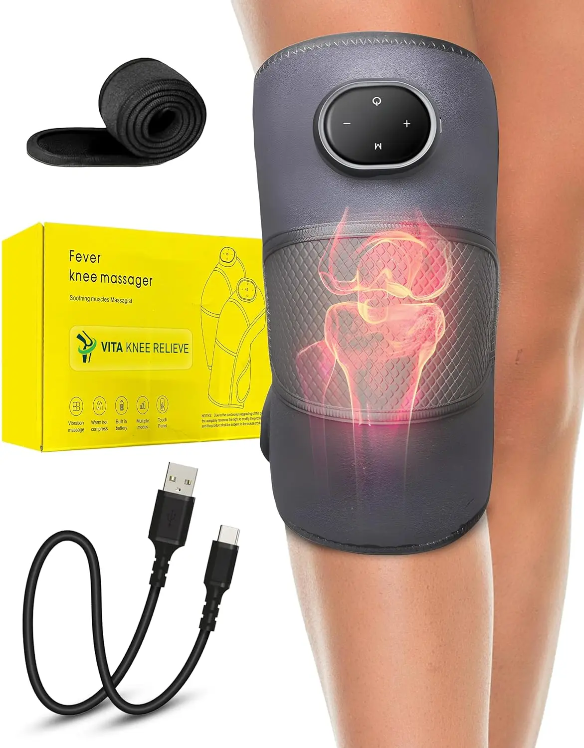 Knee Massager with Heat and Compression Cordless 3 Modes Pain Relief Arthritis Heated Brace Portable Elbow Shoulder 5 Heat Levels
Knee Massager with Heat and Compression Cordless 3 Modes Pain Relief Arthritis Heated Brace Portable Elbow Shoulder 5 Heat Levels