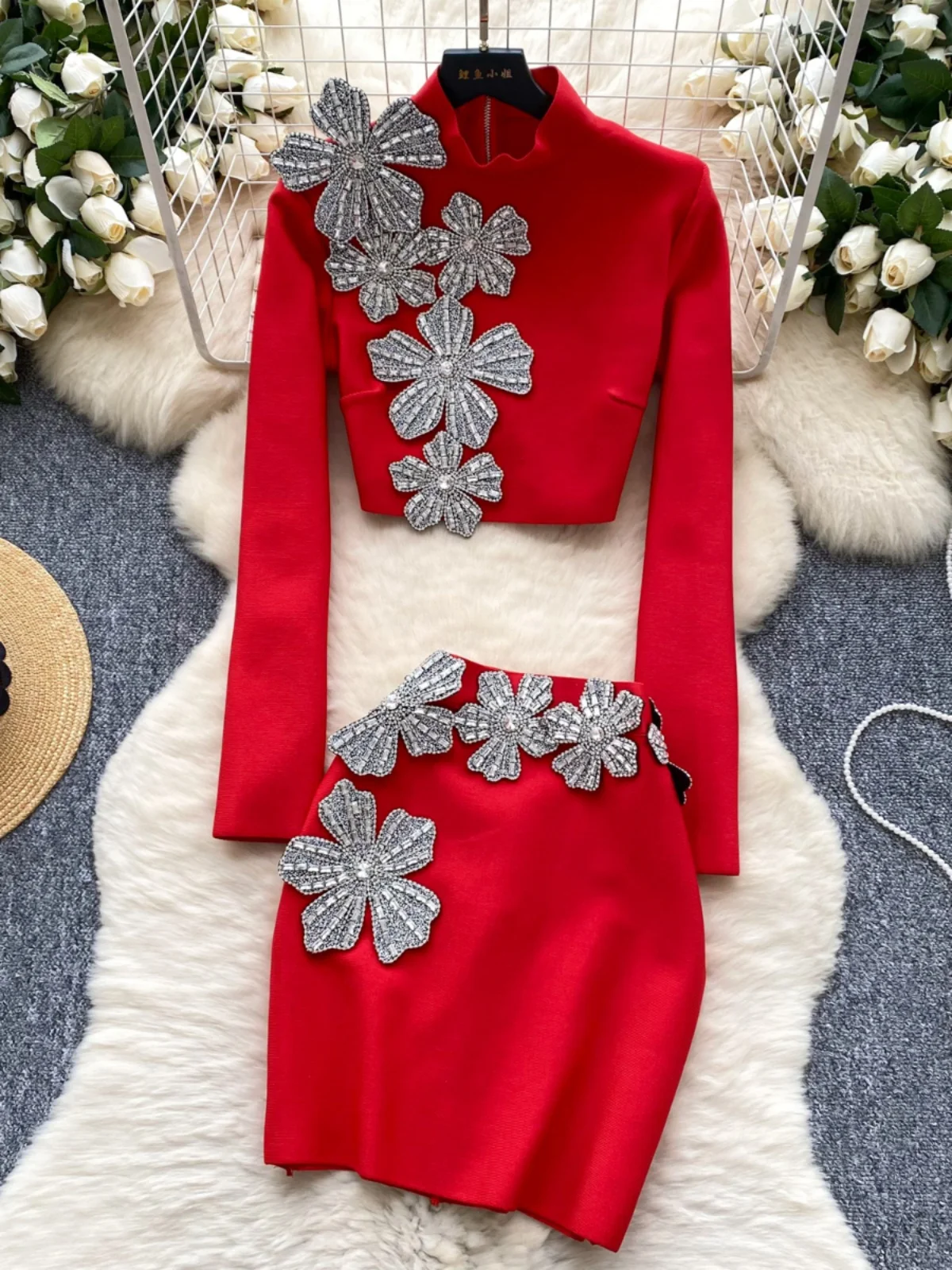Elegant Lady High Waist Stand Collar Women's Set Short Skirt Bodycon Fit Fashionable Autumn Outfit Student Work Uniform
Elegant Lady High Waist Stand Collar Women's Set Short Skirt Bodycon Fit Fashionable Autumn Outfit Student Work Uniform