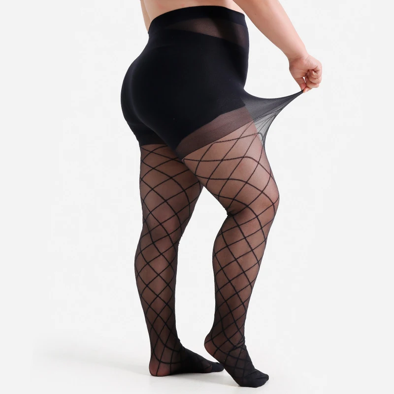 Women Plus Size 4XL Diamond Pattern Pantyhose No Gusset High Elastic Tight Leggings Sexy Sheer Tights for Europe and America 20D
Women Plus Size 4XL Diamond Pattern Pantyhose No Gusset High Elastic Tight Leggings Sexy Sheer Tights for Europe and America 20D