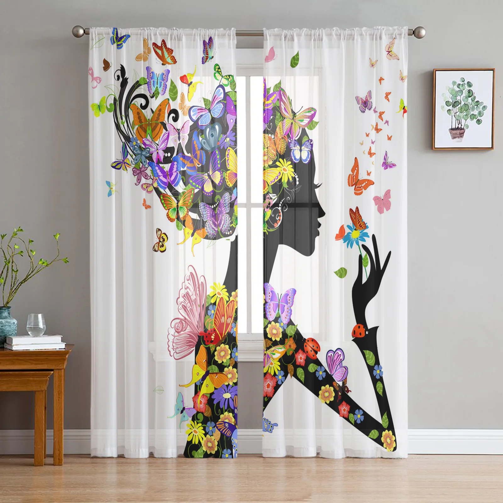 Butterfly Girl Hair Color Sheer Curtains for Living Room The Bedroom Voile Organza Decorative Curtain Drapes Tulle Curtains
Butterfly Girl Hair Color Sheer Curtains for Living Room The Bedroom Voile Organza Decorative Curtain Drapes Tulle Curtains