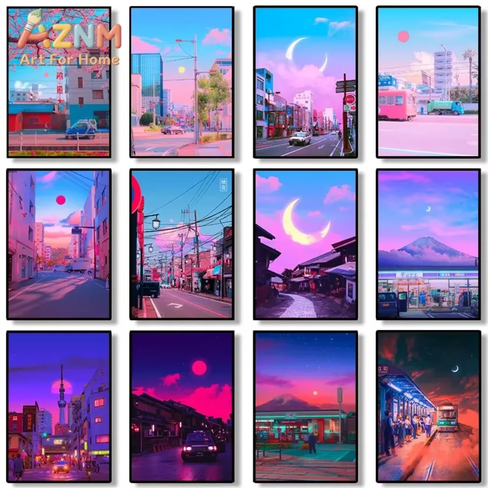 1pc Nordic Cartoon Aesthetics Wall Art 80'S Magic Japanese Tourist City Night Street Moon HD Oil On Canvas Poster Home Decor
1pc Nordic Cartoon Aesthetics Wall Art 80'S Magic Japanese Tourist City Night Street Moon HD Oil On Canvas Poster Home Decor