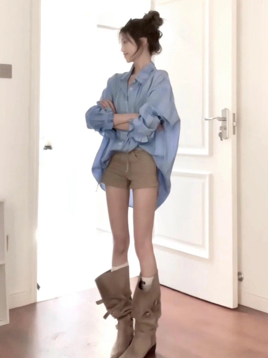 Sweet Japanese Style Loose Blue Long Sleeve Women's Shirt Spring 2026 New Lazy Style Open Cardigan Sun Protection Top
Sweet Japanese Style Loose Blue Long Sleeve Women's Shirt Spring 2026 New Lazy Style Open Cardigan Sun Protection Top