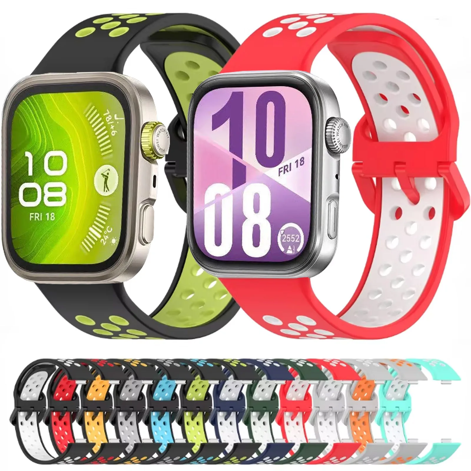 Two-color Silicone Strap for Huawei Watch Fit 3/Fit 4 Breathable Original Wristband Correa for Huawei Watch Fit 4/4 Pro Bracelet
Two-color Silicone Strap for Huawei Watch Fit 3/Fit 4 Breathable Original Wristband Correa for Huawei Watch Fit 4/4 Pro Bracelet