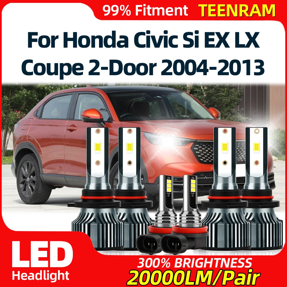 LED Headlight Bulbs 60000LM High Low Beam 6000K White Car Fog Lights 12V For Honda Civic Si EX LX Coupe 2-Door 2004-2012 2013
LED Headlight Bulbs 60000LM High Low Beam 6000K White Car Fog Lights 12V For Honda Civic Si EX LX Coupe 2-Door 2004-2012 2013