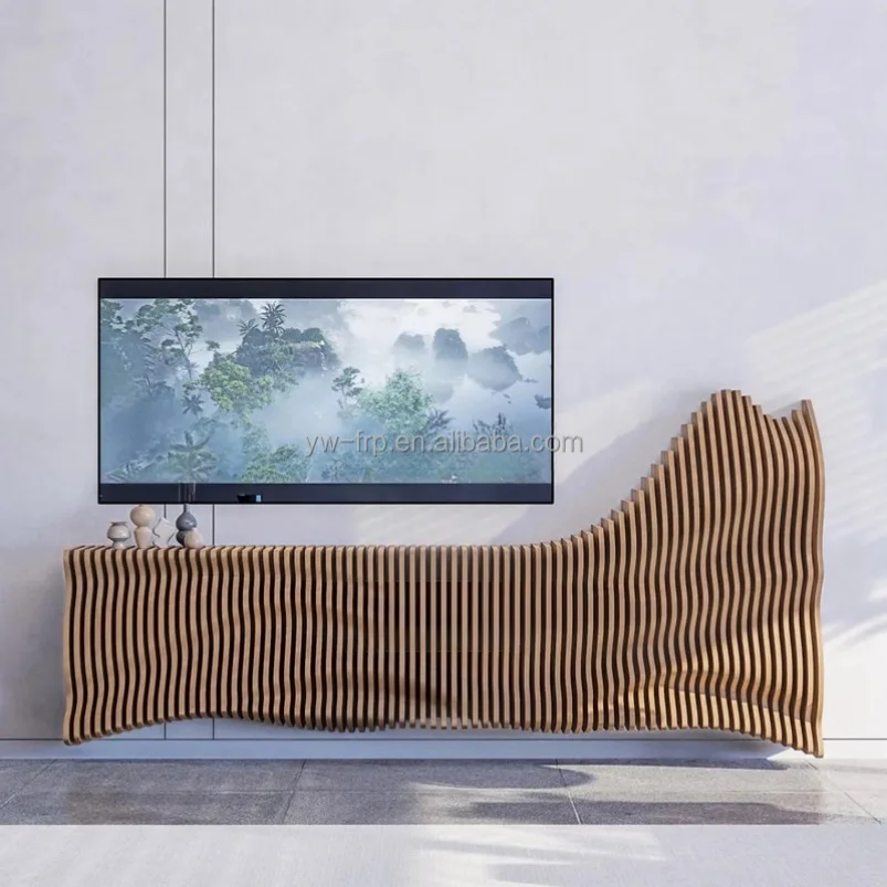 Stylish Storage Shelf Parametric Furniture Design Modern Wall Mounted TV Stand Rubber Wood Offering Living Room Hotel Apartment
Stylish Storage Shelf Parametric Furniture Design Modern Wall Mounted TV Stand Rubber Wood Offering Living Room Hotel Apartment