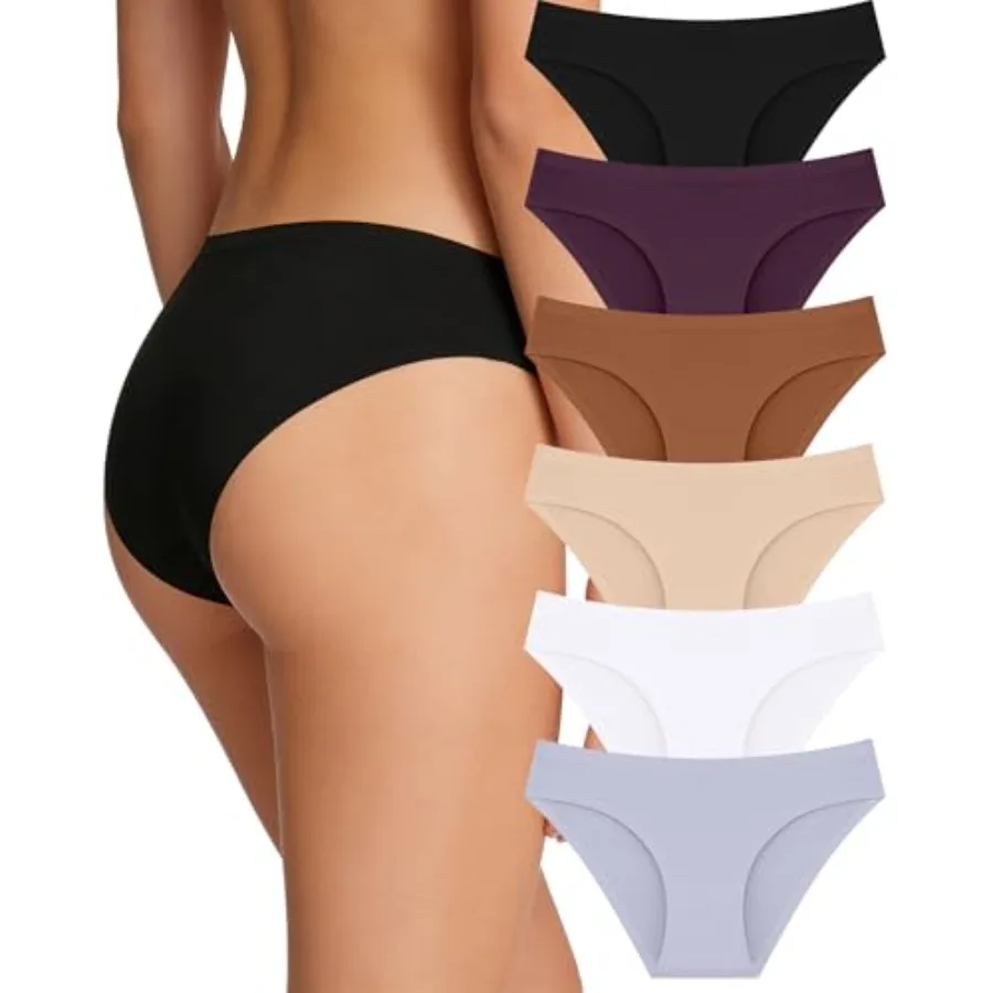 6 Pack Women's Seamless Hipster Underwear No Show Panties Invisibles Briefs Soft Stretch Bikini Underwears XS-XL
6 Pack Women's Seamless Hipster Underwear No Show Panties Invisibles Briefs Soft Stretch Bikini Underwears XS-XL