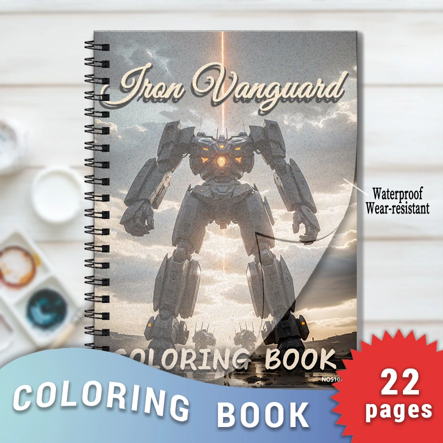 Iron Vanguard Coloring Book - 8.3x 11.2 Inch 22 Page Coloring Book - Helps Reduce Stress and Ease Emotions
Iron Vanguard Coloring Book - 8.3x 11.2 Inch 22 Page Coloring Book - Helps Reduce Stress and Ease Emotions
