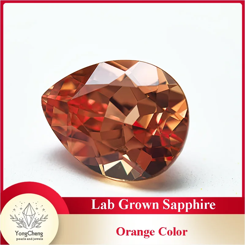 Lab Grown Sapphire Pear Shaped Orange Color VVS1 Gemstone Charms DIY Necklace Earrings Main Materials with AGL Certificate
Lab Grown Sapphire Pear Shaped Orange Color VVS1 Gemstone Charms DIY Necklace Earrings Main Materials with AGL Certificate