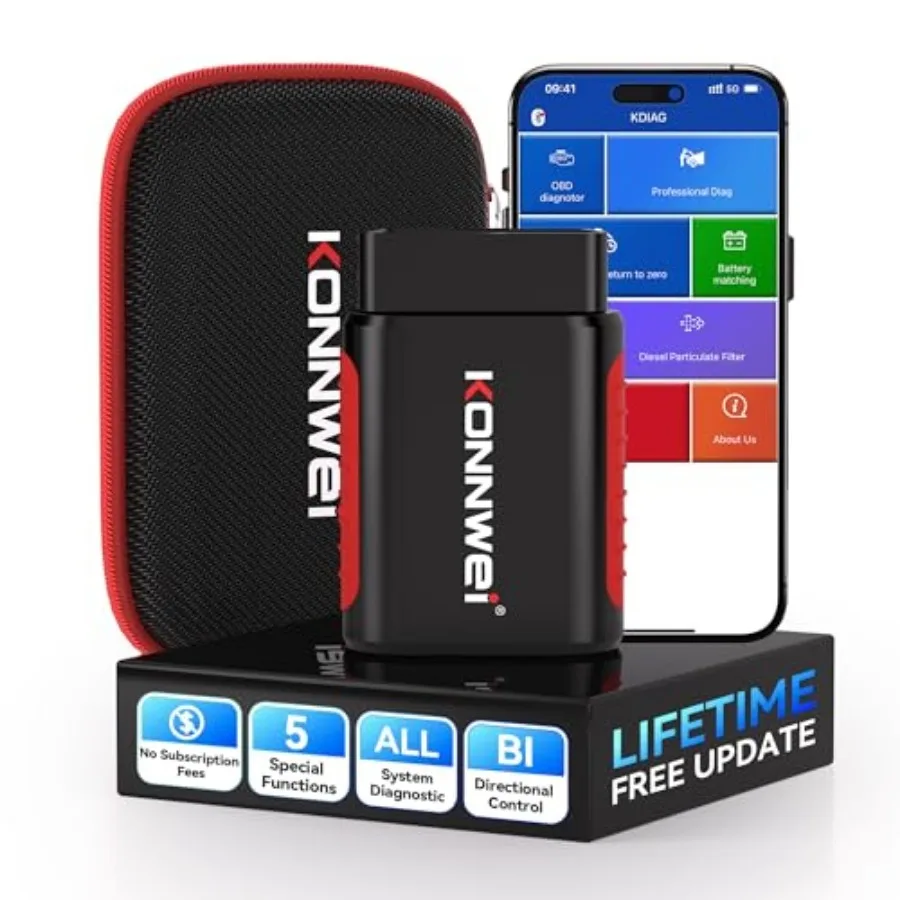 OBD2 Scanner Bluetooth - Full System Diagnostic Tool w/Bi-Directional Control Oil/EPB/DPF/BMS Reset TPMS Read for 40+ Vehicles
OBD2 Scanner Bluetooth - Full System Diagnostic Tool w/Bi-Directional Control Oil/EPB/DPF/BMS Reset TPMS Read for 40+ Vehicles
