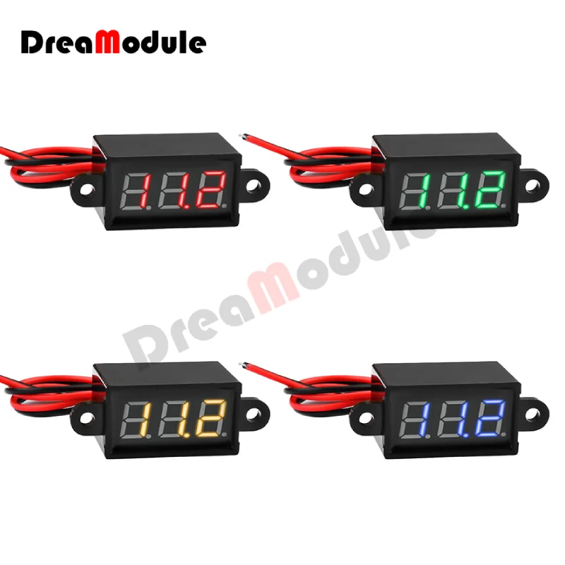5 Kinds Mini Voltage Tester Digital Voltmeter 0.28 Inch Red/Green/Blue Display Two Wire 3.0V-30VDC Waterproof Voltmeter Meter
5 Kinds Mini Voltage Tester Digital Voltmeter 0.28 Inch Red/Green/Blue Display Two Wire 3.0V-30VDC Waterproof Voltmeter Meter