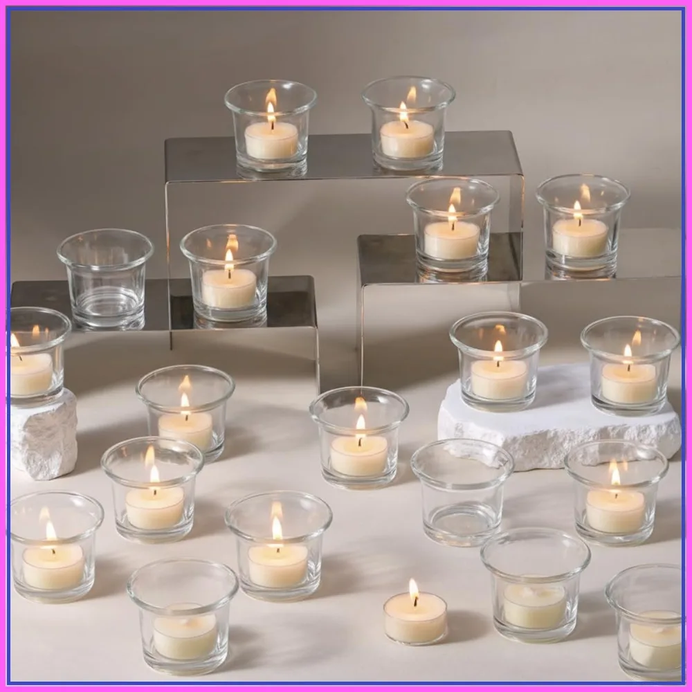 72 Pack Clear Glass Tealight Candle Holders - Thick Sturdy Bulk for Wedding Party Home Decor
72 Pack Clear Glass Tealight Candle Holders - Thick Sturdy Bulk for Wedding Party Home Decor