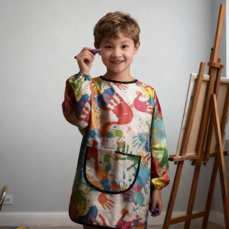 Long Sleeved Children's Drawing Apron - Waterproof Art Cover Shirt Pre-school Messy Game Multi-purpose Protective Clothing
Long Sleeved Children's Drawing Apron - Waterproof Art Cover Shirt Pre-school Messy Game Multi-purpose Protective Clothing