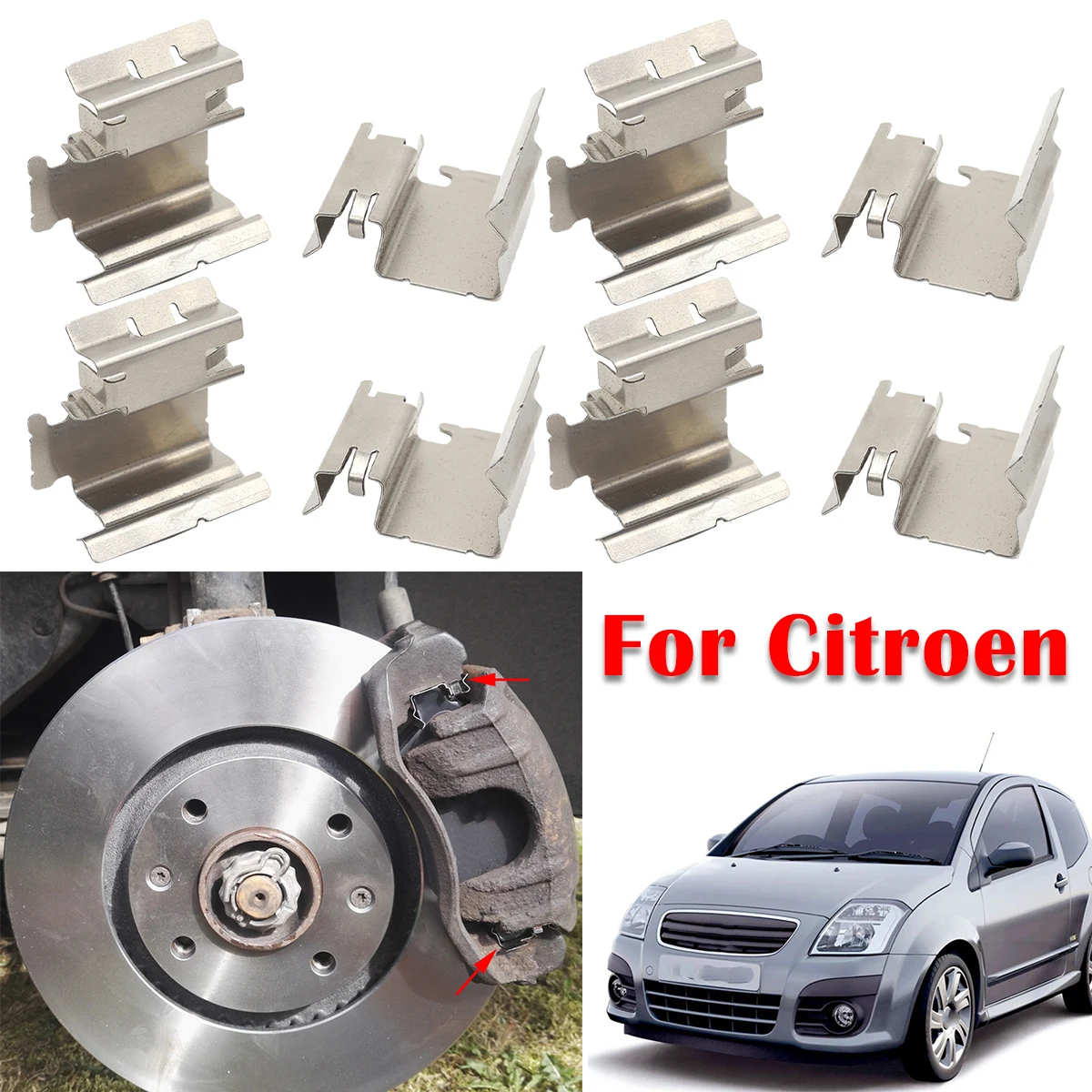 Car Brake Pad Fitting Shoe Hardware Shims Kit Accessories For Citroen C2 C3 PICASSO SH C4 CACTUS Coupe LC DS3 SA XSARA PICASSO
Car Brake Pad Fitting Shoe Hardware Shims Kit Accessories For Citroen C2 C3 PICASSO SH C4 CACTUS Coupe LC DS3 SA XSARA PICASSO