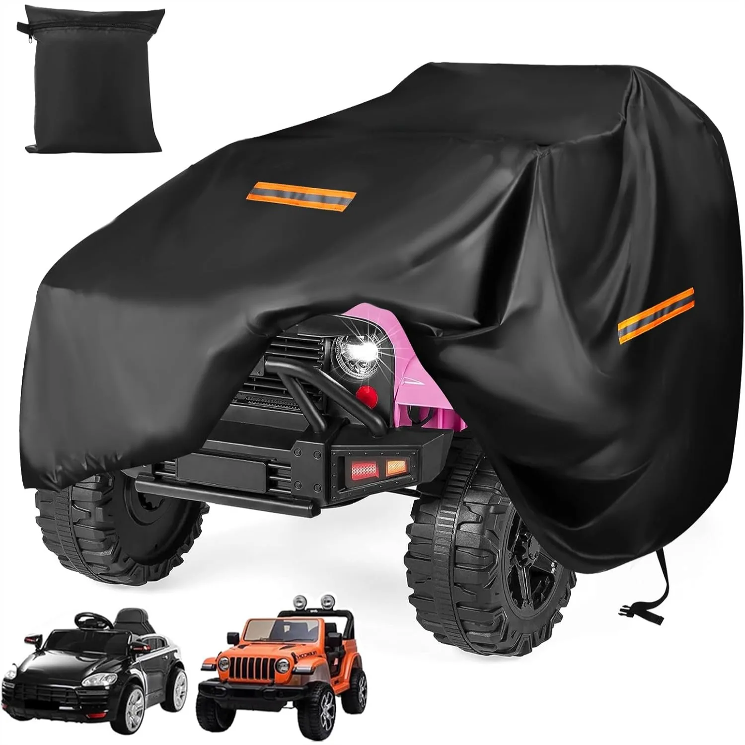 Kids Ride On Car Cover, Heavy Duty 420D Universal Fit for Power Wheels & Toddler Electric Vehicles, with 3 Reflective Strips
Kids Ride On Car Cover, Heavy Duty 420D Universal Fit for Power Wheels & Toddler Electric Vehicles, with 3 Reflective Strips