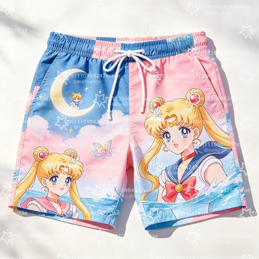 2026 High-quality Trendy Hot Sailor Usagi Print Women/Men Beach Shorts Summer Quick Dry Sports Pants Anime Board Shorts Fashion
2026 High-quality Trendy Hot Sailor Usagi Print Women/Men Beach Shorts Summer Quick Dry Sports Pants Anime Board Shorts Fashion