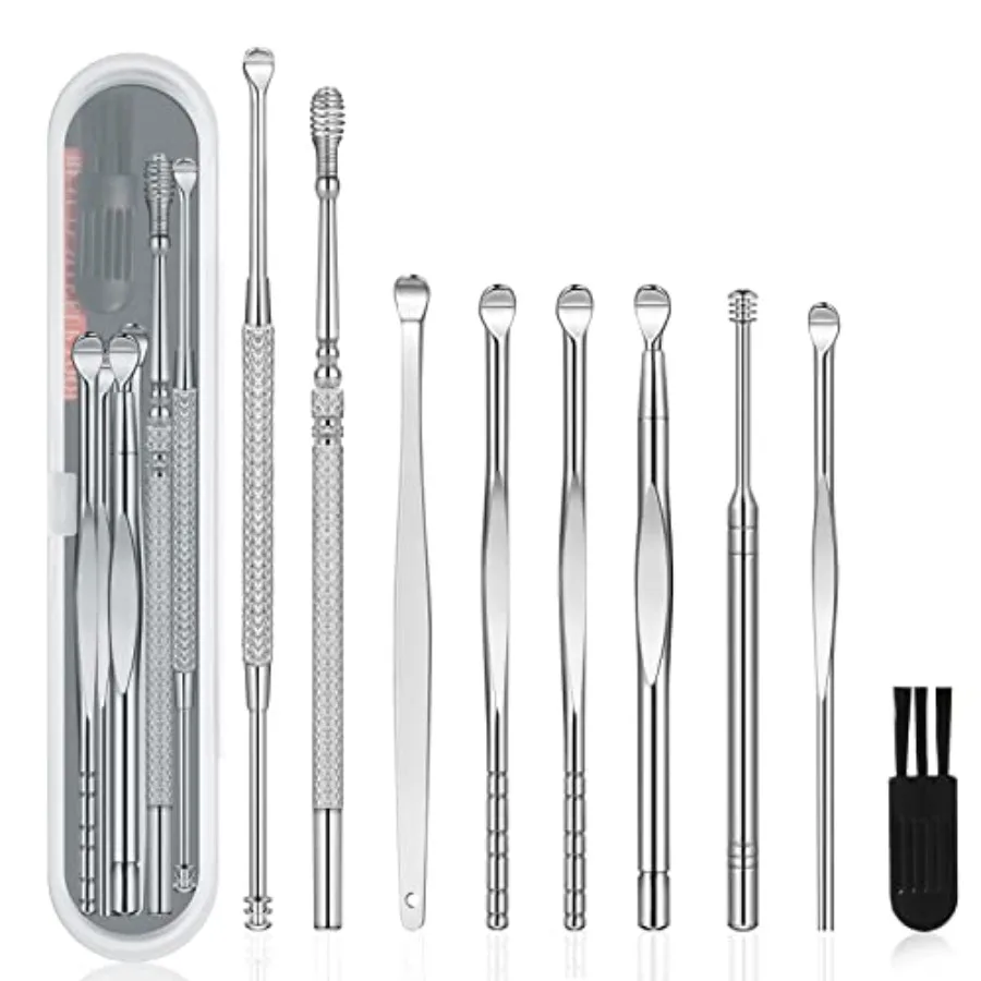 9 Pcs Ear Pick Earwax Removal Kit, Ear Cleansing Tool Set, Ear Wax Removal Tool, Ear Curette Ear Wax Remover Tool with a Cleani
9 Pcs Ear Pick Earwax Removal Kit, Ear Cleansing Tool Set, Ear Wax Removal Tool, Ear Curette Ear Wax Remover Tool with a Cleani