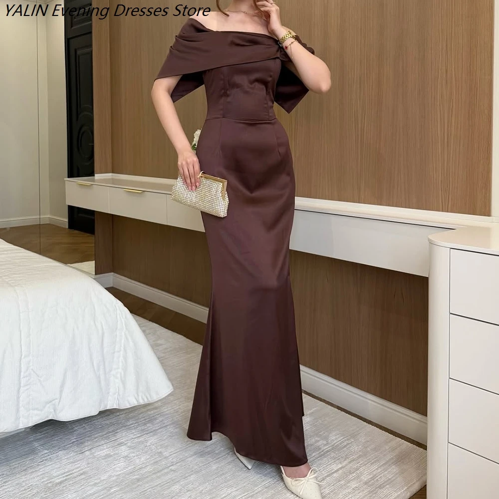 Women's A-line Evening Dresses Ankle-length Off The Shoulder Sleeveless Prom Dresses Simple Fashion Draped Customized Gowns
Women's A-line Evening Dresses Ankle-length Off The Shoulder Sleeveless Prom Dresses Simple Fashion Draped Customized Gowns