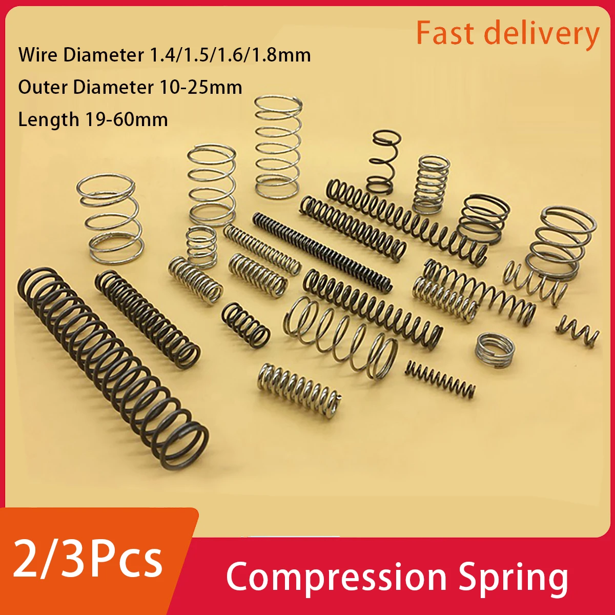 304 Stainless Steel Compression Spring Nickelage Spring Steel Hardware Fitting Accessory Wire Diameter 1.4-1.8mm Outer Length
304 Stainless Steel Compression Spring Nickelage Spring Steel Hardware Fitting Accessory Wire Diameter 1.4-1.8mm Outer Length