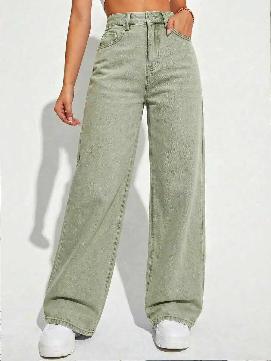 Women Loose Fit Wide Leg Jeans With Pockets Casual Versatile
Women Loose Fit Wide Leg Jeans With Pockets Casual Versatile