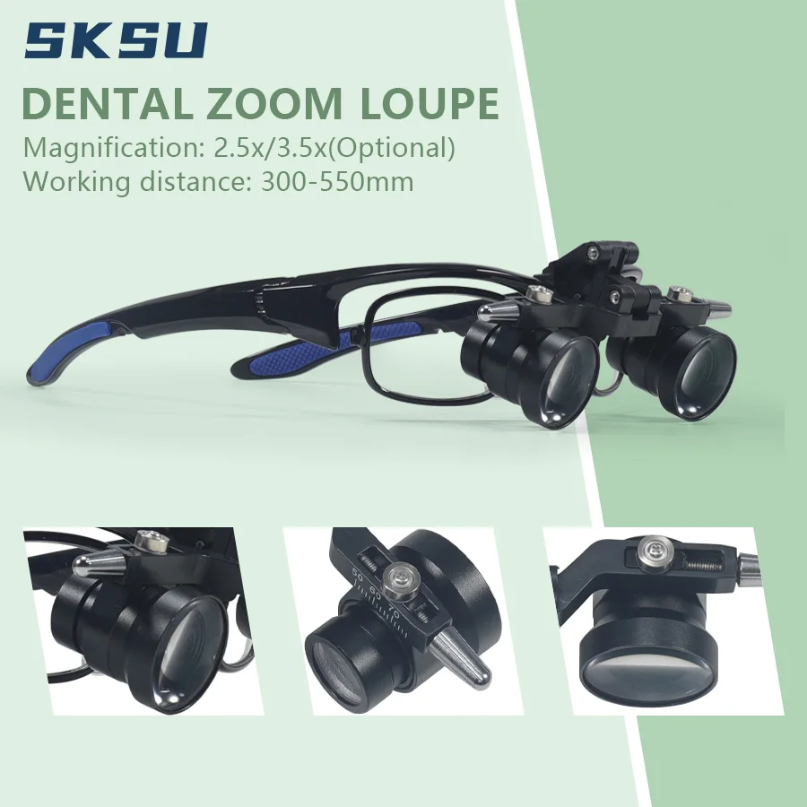 Dual-Adjustable Interpupillary Dental Loupes Binocular Magnifier 2.5 3.5X Ultra-Lightweight Optical Magnifier for Precision Work
Dual-Adjustable Interpupillary Dental Loupes Binocular Magnifier 2.5 3.5X Ultra-Lightweight Optical Magnifier for Precision Work