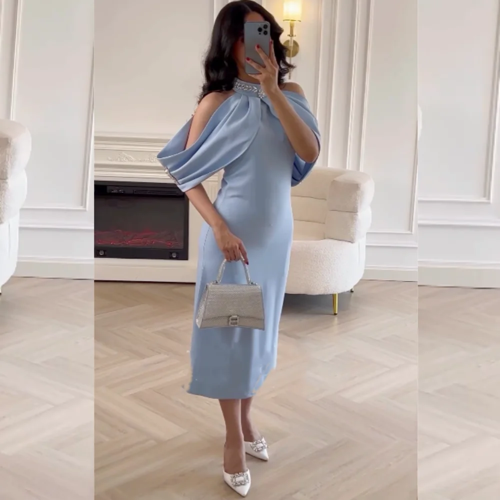 Jersey Sequined Cocktail Party Column Off-the-shoulder Bespoke Occasion Gown Midi Dresses
Jersey Sequined Cocktail Party Column Off-the-shoulder Bespoke Occasion Gown Midi Dresses