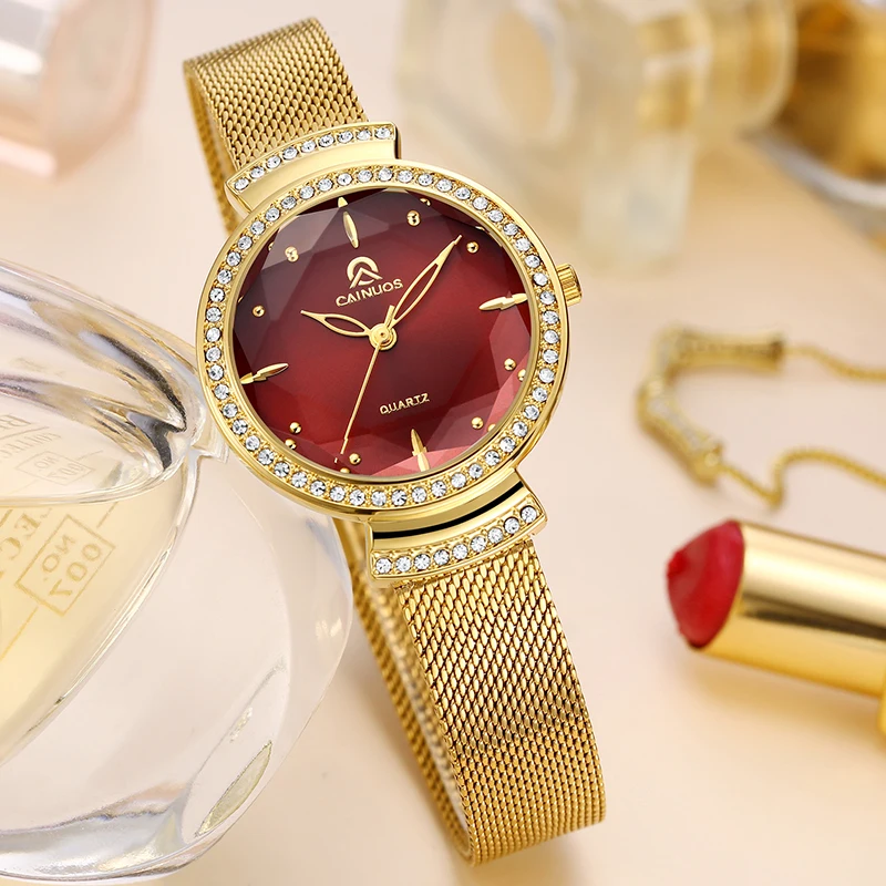 New CAINUOS Women's Watch Fashion Hours Stainless Steel Bracelet Business Clock Girl's Birthday Valentine Gift Box
New CAINUOS Women's Watch Fashion Hours Stainless Steel Bracelet Business Clock Girl's Birthday Valentine Gift Box 