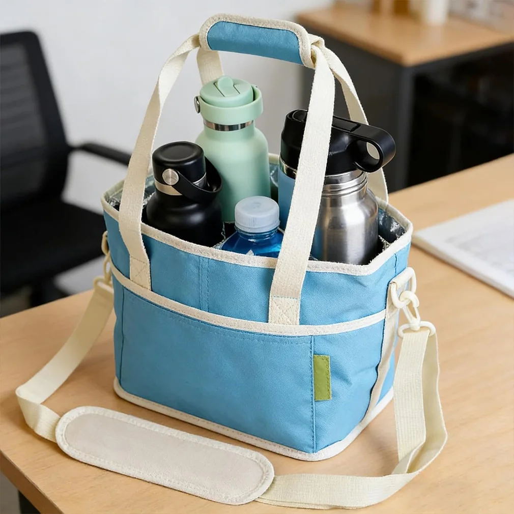 Multi Functional Car Drink Carrier Bag with Handle & Shoulder Strap No-Spill Insulation Reusable Adjustable Water Bottle Holder
Multi Functional Car Drink Carrier Bag with Handle & Shoulder Strap No-Spill Insulation Reusable Adjustable Water Bottle Holder