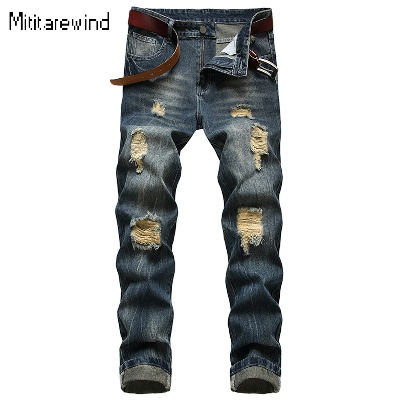 Daily Casual Mens Jeans Trendy Ripped Jeans Washed Mid Waist Full Length Dark Blue Straight Slim Jeans Simple Versatile Pants
Daily Casual Mens Jeans Trendy Ripped Jeans Washed Mid Waist Full Length Dark Blue Straight Slim Jeans Simple Versatile Pants