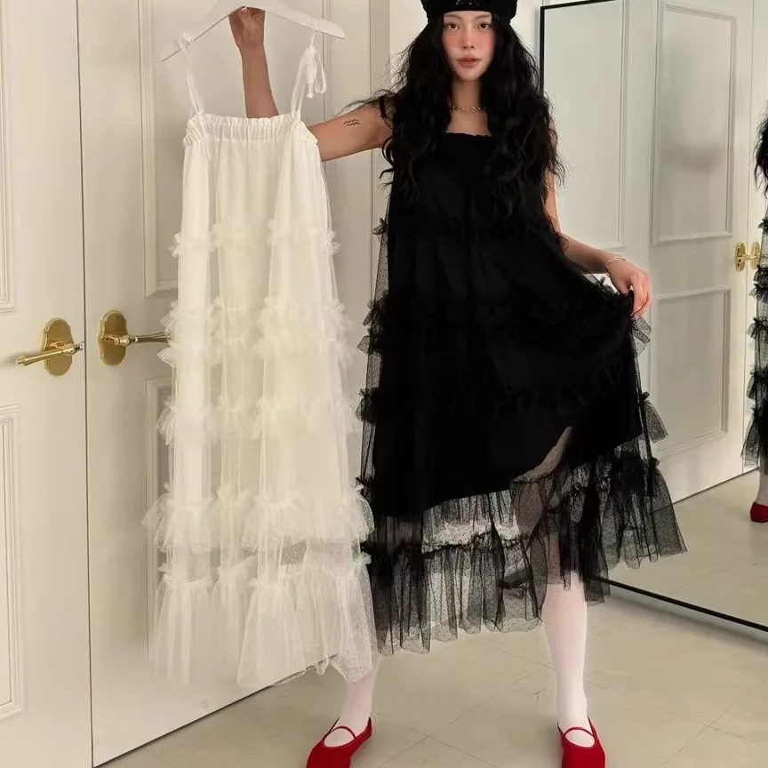 Summer New Sweet Ele Polka Dot Lace Me Splice Women's Dr Long Skirt Strap Dres Faionable Casual Maxi Gown
Summer New Sweet Ele Polka Dot Lace Me Splice Women's Dr Long Skirt Strap Dres Faionable Casual Maxi Gown