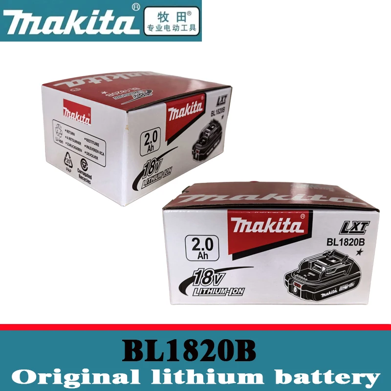 2026 Original Makita 18v 2Ah Li-Ion Battery BL1820B for Makita 18V Series Power Tools Replace the battery 2000mAh Battery
2026 Original Makita 18v 2Ah Li-Ion Battery BL1820B for Makita 18V Series Power Tools Replace the battery 2000mAh Battery