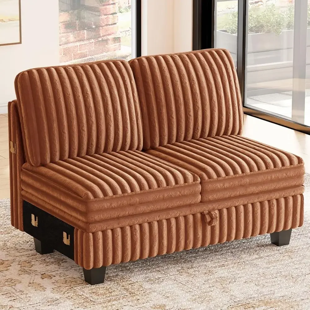 Brick Red Corduroy 2-Seater Loveseat with Storage for Living Room
Brick Red Corduroy 2-Seater Loveseat with Storage for Living Room