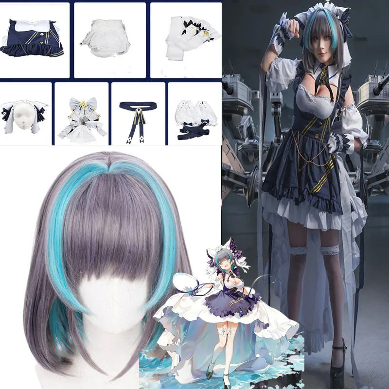 Sweet and elegant Azur Lane Cheshire cosplay Costume Set wig headband bow long dress maid party Lolita cosplay
Sweet and elegant Azur Lane Cheshire cosplay Costume Set wig headband bow long dress maid party Lolita cosplay