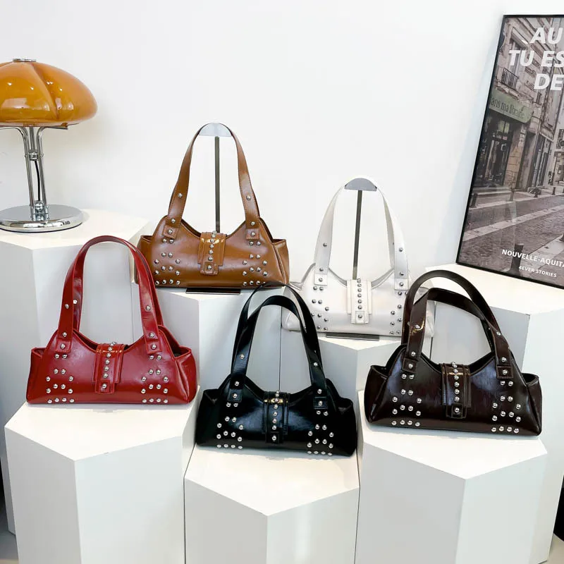 2026 Spring New Retro Rivet Handheld Tote Bag Fashion Personalized Women's Shoulder Bag Underarm Bag
2026 Spring New Retro Rivet Handheld Tote Bag Fashion Personalized Women's Shoulder Bag Underarm Bag