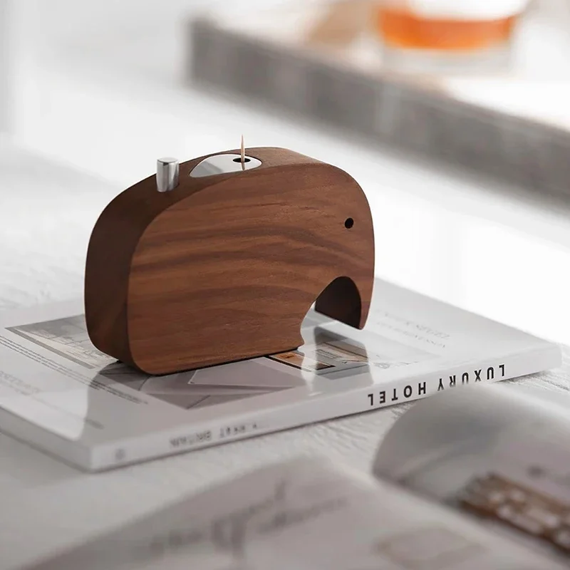 Luxury Pop-up Toothpick Dispenser Push-type Toothpick Holder Wooden Toothpicks Box Elephant Shape Accessories for Table Decor
Luxury Pop-up Toothpick Dispenser Push-type Toothpick Holder Wooden Toothpicks Box Elephant Shape Accessories for Table Decor