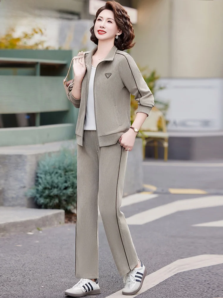 Casual Sportswear Set for 40 Year Old Women Spring Fashion Loose Fit Long Pants Zipper Closure Neck Regular Thickness
Casual Sportswear Set for 40 Year Old Women Spring Fashion Loose Fit Long Pants Zipper Closure Neck Regular Thickness