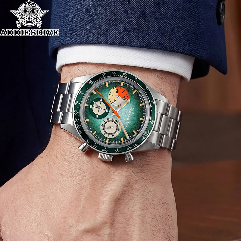 ADDIESDIVE AD2551 Retro Racing Chronograph Watch Luxury Men Japanese Quartz Analog Wristwatch Steel Bracelet 100M Waterproof
ADDIESDIVE AD2551 Retro Racing Chronograph Watch Luxury Men Japanese Quartz Analog Wristwatch Steel Bracelet 100M Waterproof