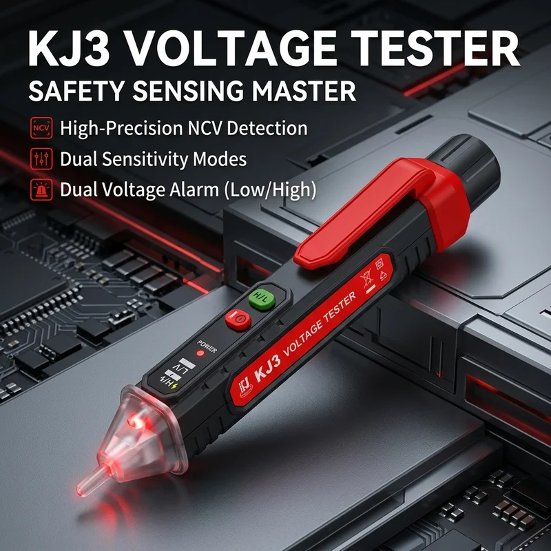 Electrician Gift Idea: KJ3 Non-Contact Voltage Detector, High Precision AC Voltage Tester with Safety Alarm, Portable Pocket Cli
Electrician Gift Idea: KJ3 Non-Contact Voltage Detector, High Precision AC Voltage Tester with Safety Alarm, Portable Pocket Cli