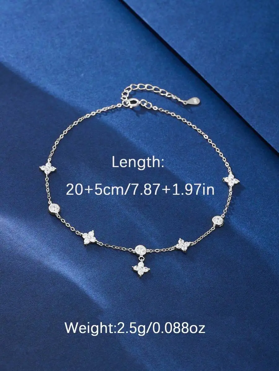 Cute Four Leaf Clover Cubic Zirconia Ankle Chain For Women Beach Vacation Accessory
Cute Four Leaf Clover Cubic Zirconia Ankle Chain For Women Beach Vacation Accessory