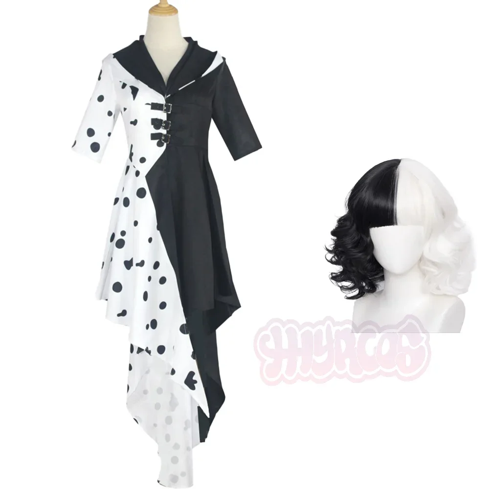 Halloween Fancy Dress Women Cruella De Vil Queen Maid Outfit Cosplay Uniform Set Party Wear
Halloween Fancy Dress Women Cruella De Vil Queen Maid Outfit Cosplay Uniform Set Party Wear