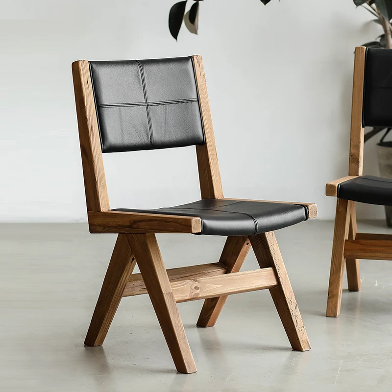 Leather dining chair top layer old cow vintage back chair
Leather dining chair top layer old cow vintage back chair