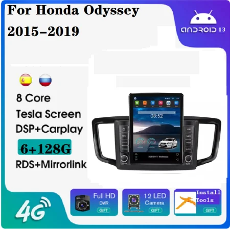 Автомобильный мультимедийный Android 13 8 + 128G для Honda Odyssey 2015-2019, стерео для автомобиля, разделенный экран ADAS DVR SWC, автомобильное видео, Android экран
Автомобильный мультимедийный Android 13 8 + 128G для Honda Odyssey 2015-2019, стерео для автомобиля, разделенный экран ADAS DVR SWC, автомобильное видео, Android экран